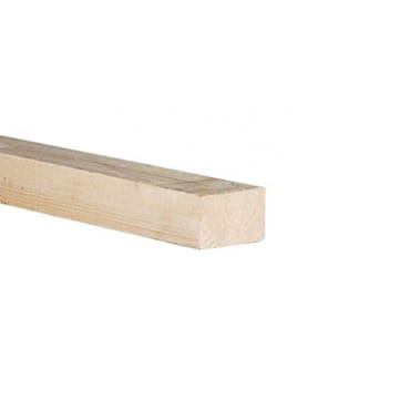 Vuren B ruw hartvrij 75x125mm PEFC